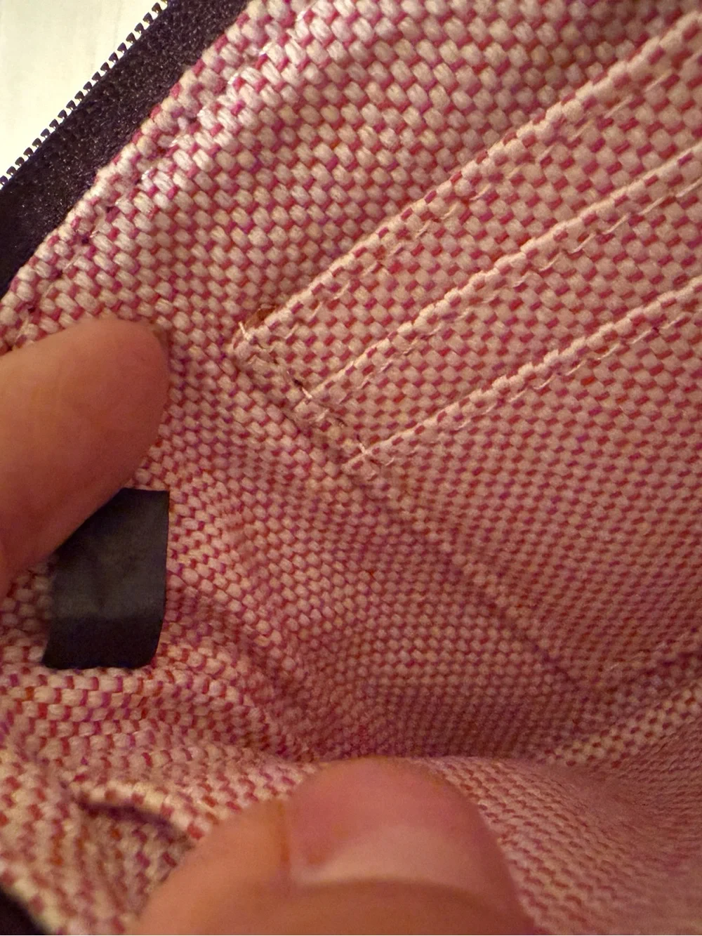 Dooney & Bourke double-zip leather pouch/wristlet EUC